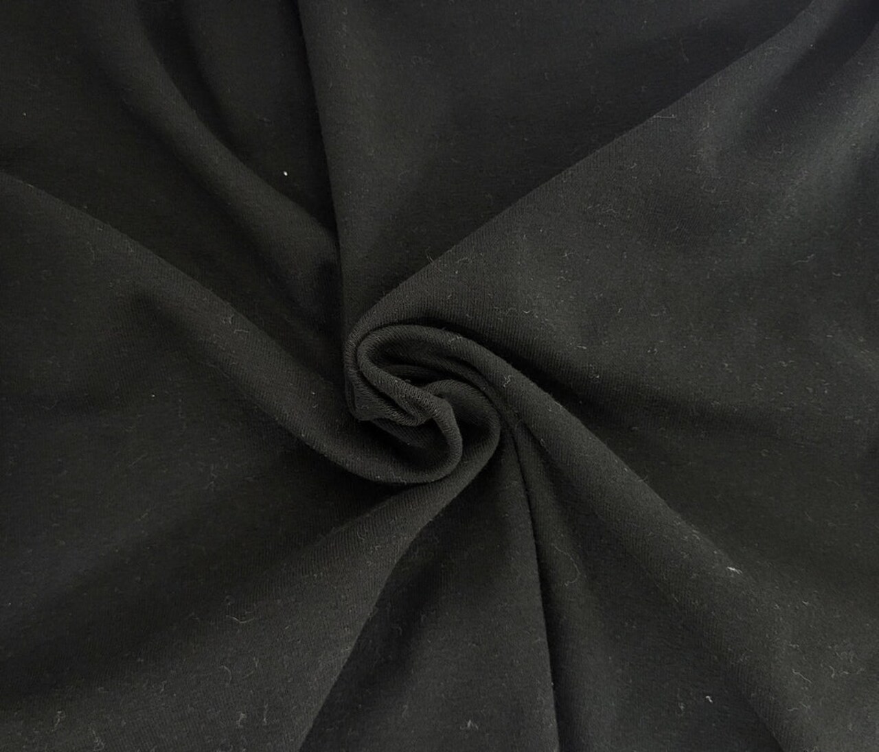 1 Yard Black 1x1 Rib Knit 100% Cotton Fabric Soft Stretchy Tubular 26" Width